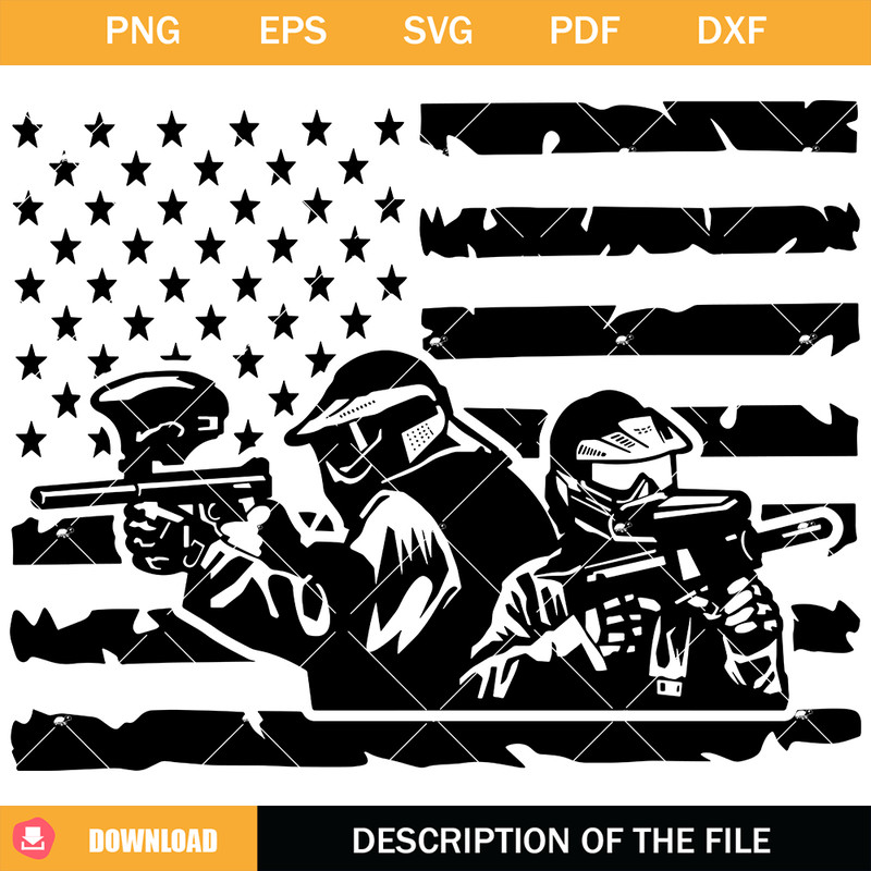 Patriotic Flag Paintball Svg, Paintball Players Svg.jpg