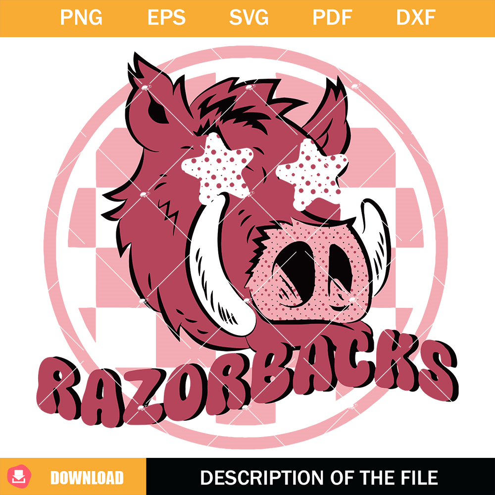 Razorbacks Preppy Mascot Svg, Razorbacks Svg, Sports Mascot.jpg