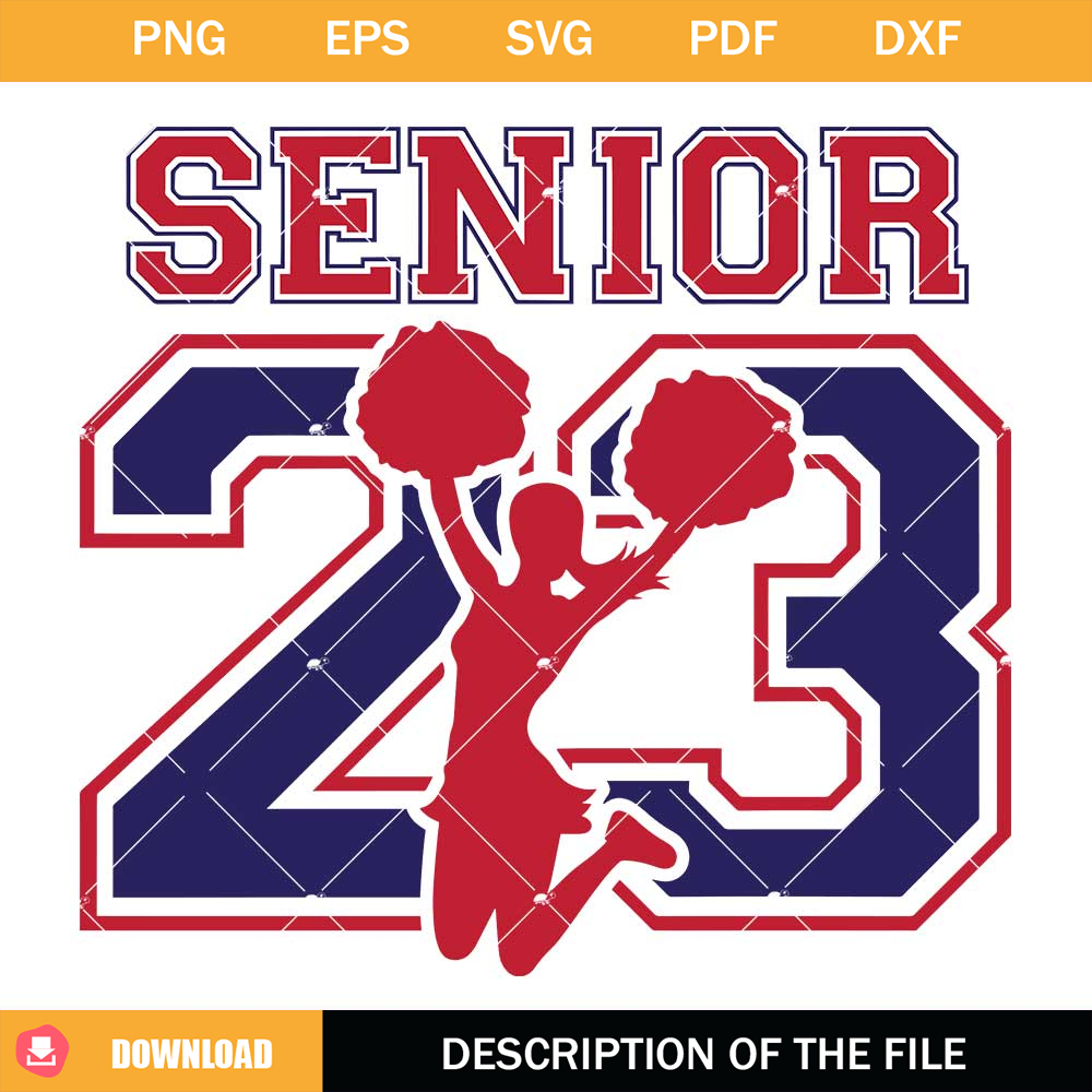 Senior 23 Svg, Class of 2023 Svg, Cheerleader Svg, Graduate.jpg