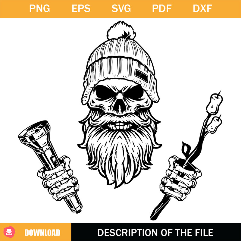 Skull Camping Svg, Camping Svg, Camp Life Svg, Adventure.jpg