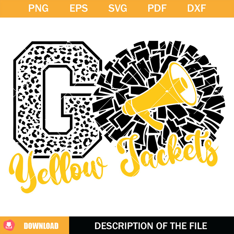 Yellow Jackets Cheer Svg, Cheerleading Yellow Jackets Svg.jpg