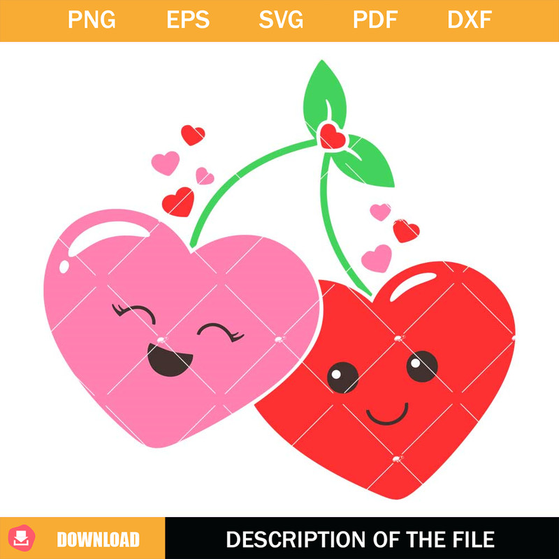 Cherry Sweet Svg, Cherry Valentine Svg, Girls Valentine Svg.jpg