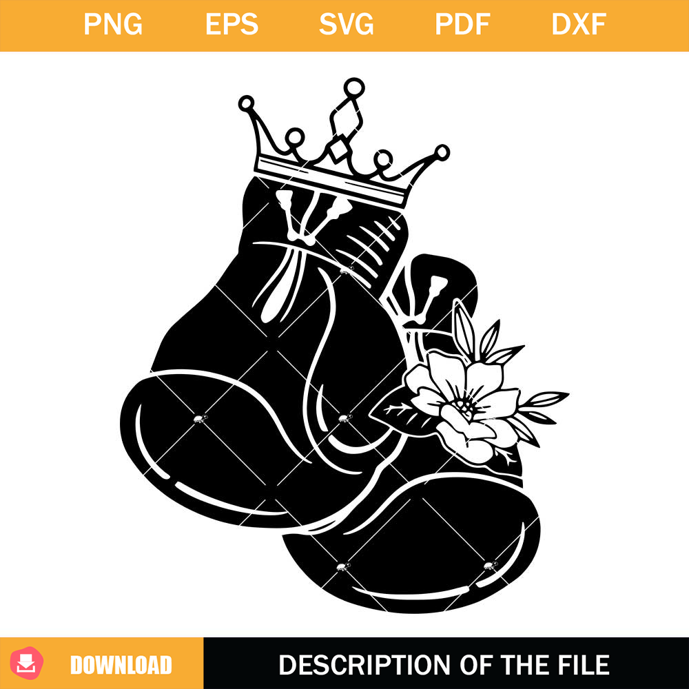 Boxing Gloves with Flower Svg, Boxing Mom Svg, Sport Girl.jpg