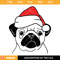 Christmas Pug Svg, Santa Hat Svg, Christmas Animal Svg.jpg