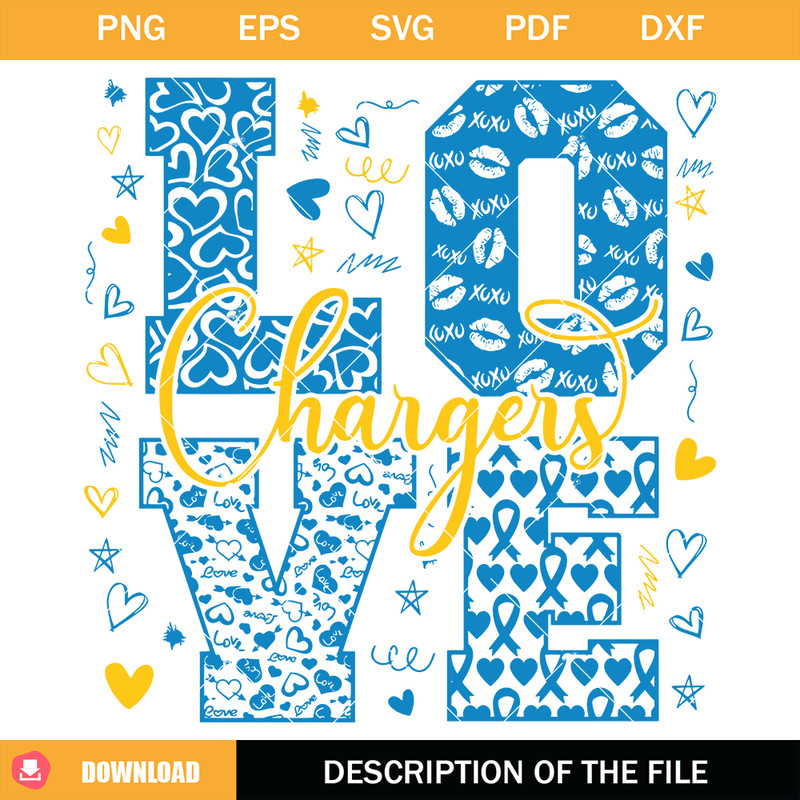 Love Chargers Svg, Chargers Mascot Svg, Cheerleader Svg.jpg