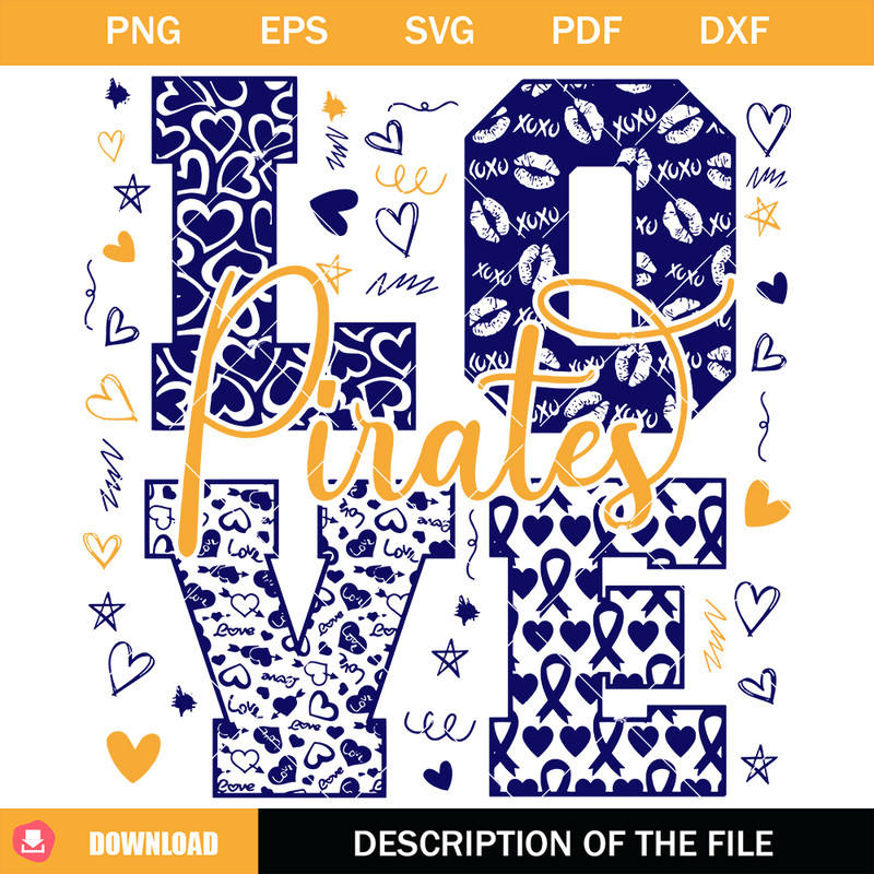 Love Pirates Svg, Pirates Mascot Svg, Cheerleader Svg.jpg
