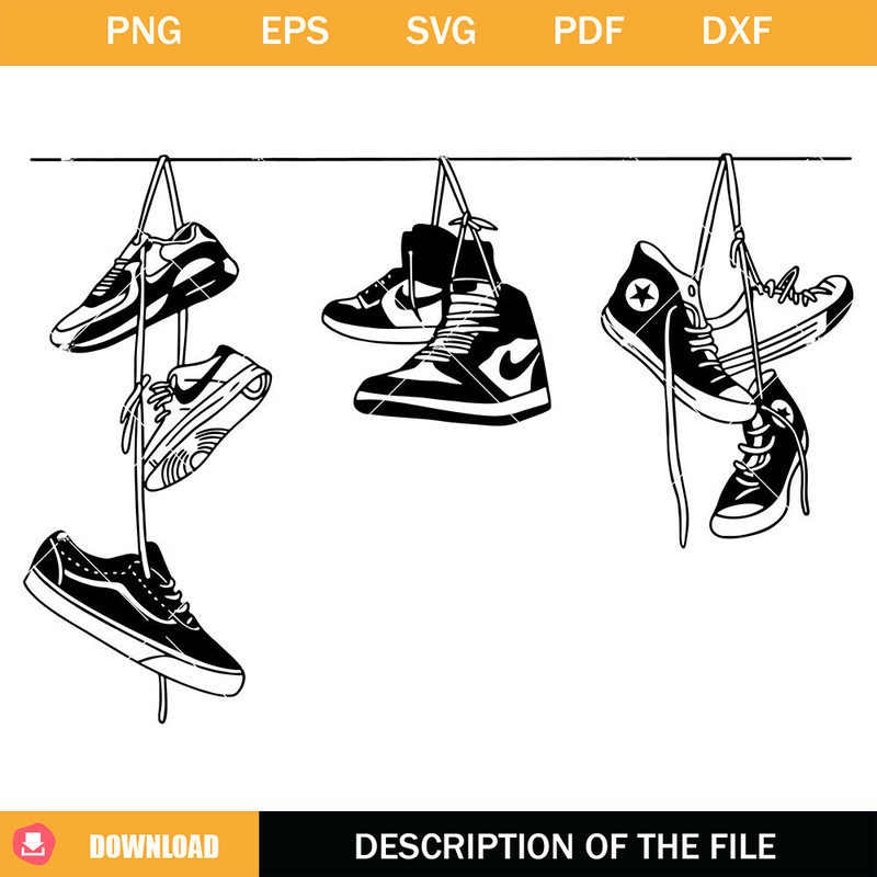 Sneakers Lover Svg, Hanging Shoes Svg, Shoes Funny Svg.jpg