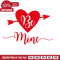 Be Mine, Heart with arrow, Valentine's Day Free Svg File - SVG Heart.png