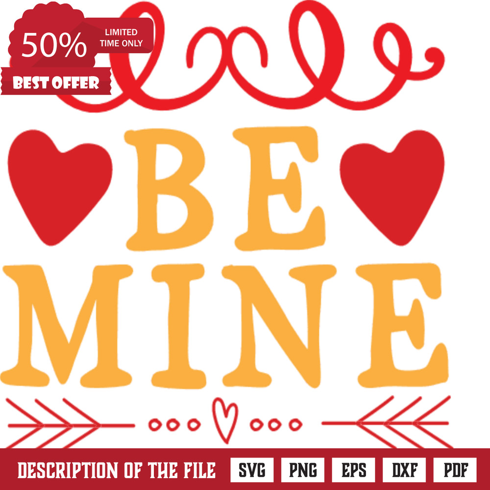 Be mine, love, valentines day gift free svg file - SVG Heart.png