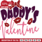 daddy's valentine, valentine's day, baby onesie free svg file - SVG Heart.png