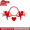 Double Cupid, Monogram Frame, Valentine's Day Free Svg File - SVG Heart.png