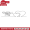 Happy Valentine's Day Double Heart Outline Free SVG File - SVG Heart.png