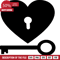 heart key, valentines day clipart image free svg file - SVG Heart.png