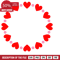 Hearts Spot Circle Monogram Frame Free Svg File - SVG Heart.png