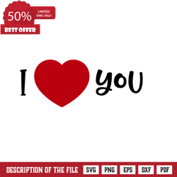i love you heart, valentines day free svg file, valentine svg