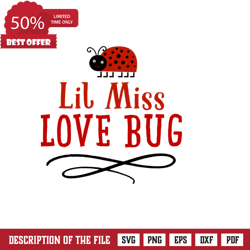 lil miss love bug, baby girl onesie, valentines day free svg file, valentine svg