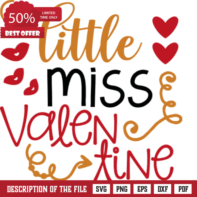 little miss valentine, baby girl free svg file - SVG Heart.png