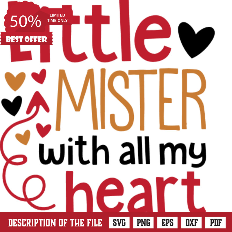 little mister with all my heart, valentine's day free svg file - SVG Heart.png