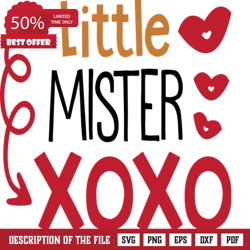 little mister xoxo, love, valentines day free svg file, valentine svg