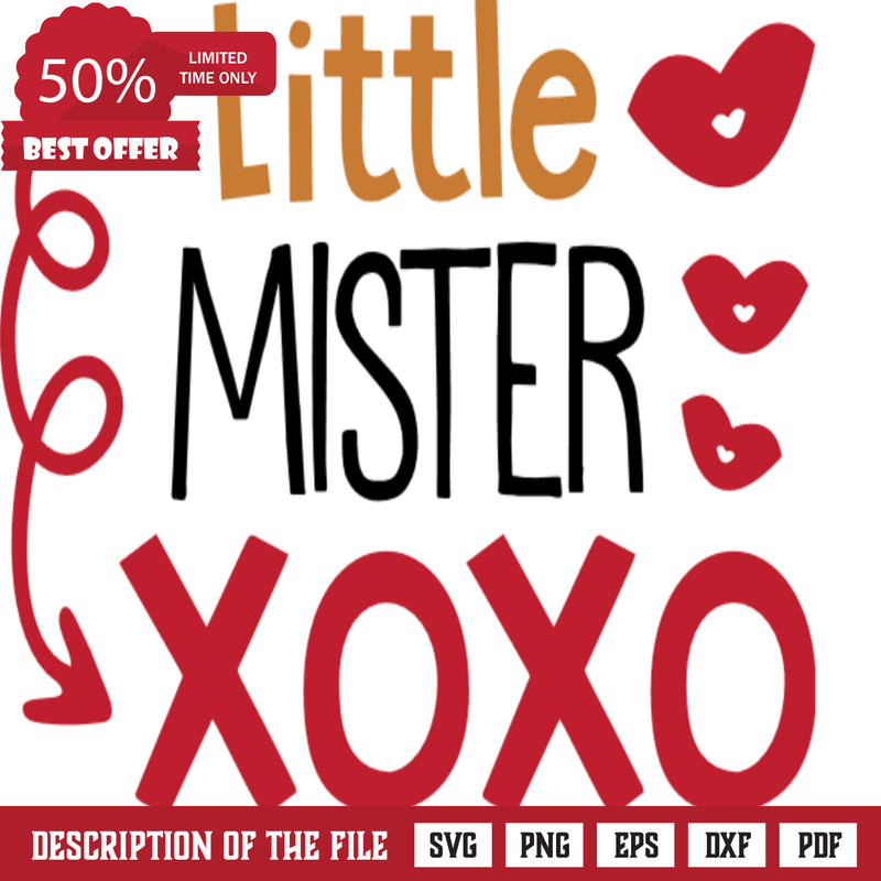 little mister xoxo, love, valentine's day free svg file - SVG Heart.png