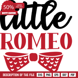 little romeo, kids valentines day shirt free svg file, valentine svg