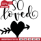 So Loved, Heart With Arrow, Valentine's Day Free Svg File - SVG Heart.png