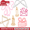 valentine's day elements bundle, bow with arrow, candles free svg file - SVG Heart.png