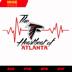 Atlanta Falcons Heartbeat svg, nfl svg, eps, dxf, png, digital file