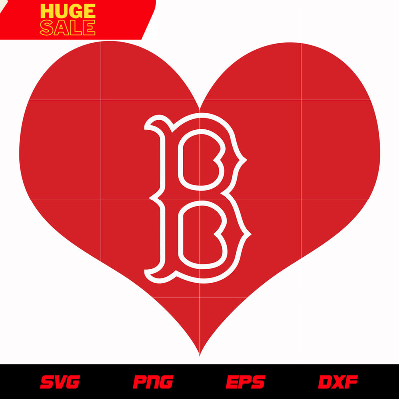 Boston Redsox Heart Logo svg, mlb svg, eps, dxf, png, digital file for cut.jpg