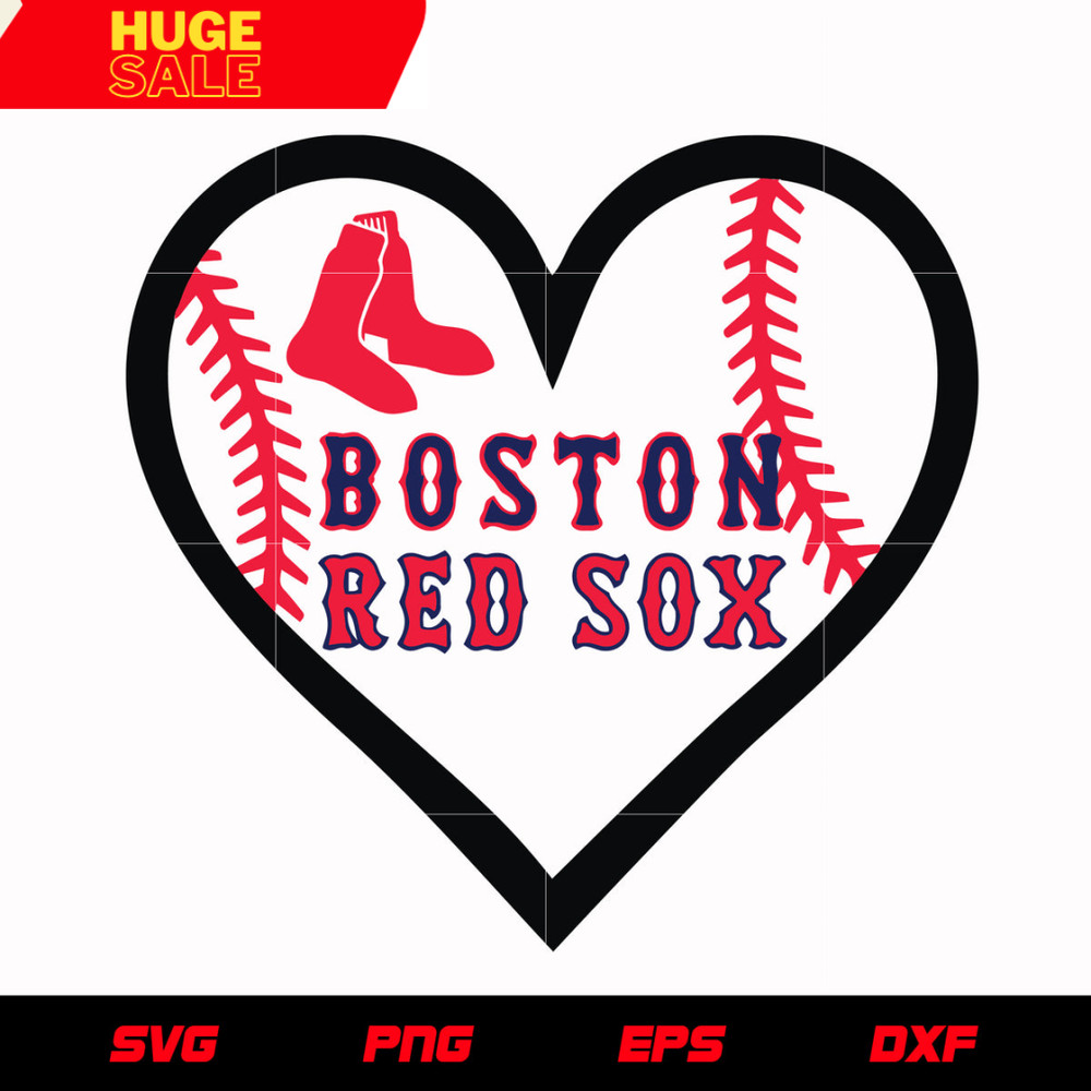 Boston Redsox Heart svg, mlb svg, eps, dxf, png, digital file for cut.jpg