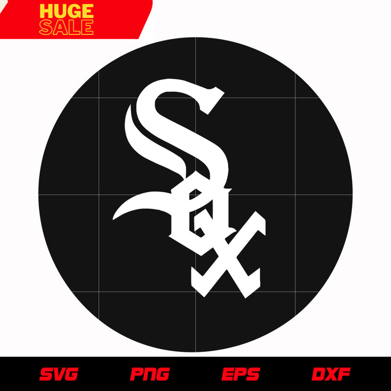 Chicago White Sox Cirlce Logo svg, mlb svg, eps, dxf, png, digital file for cut.jpg