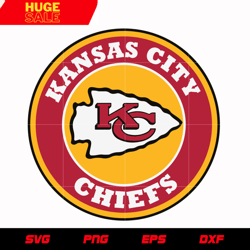 Kansas City Chiefs Logo Circle svg, nfl svg, eps, dxf, png, digital file