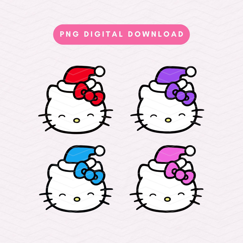 Christmas Kawaii Kitty PNG, Cute Christmas Sublimation Graphic, Kawaii Kitty Santa PNG, Christmas Digital Download 1.jpg