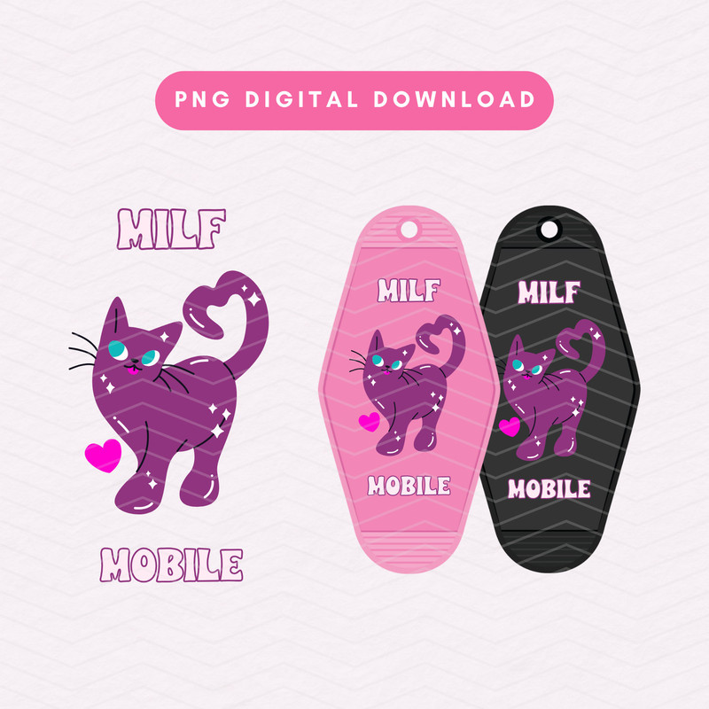 Milf Mobile PNG , Trendy Milf Motel Keychain PNG.jpg