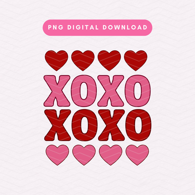 Valentine's Day XOXO PNG, Trendy Valentines Sublimation Graphic, XOXO, Y2K Heart, Trendy Valentine's Day Png, Digital Download 1.jpg