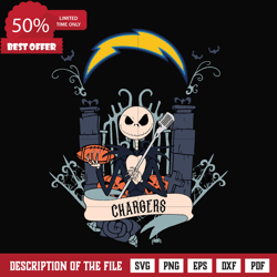 chargers jack halloween svg, png, dxf, eps digital file hlw0308