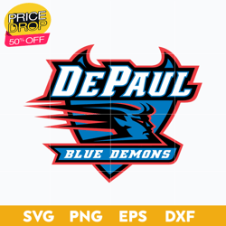 depaul blue demons svg, logo ncaa sport svg, ncaa svg, png, dxf, eps download file, sport svg