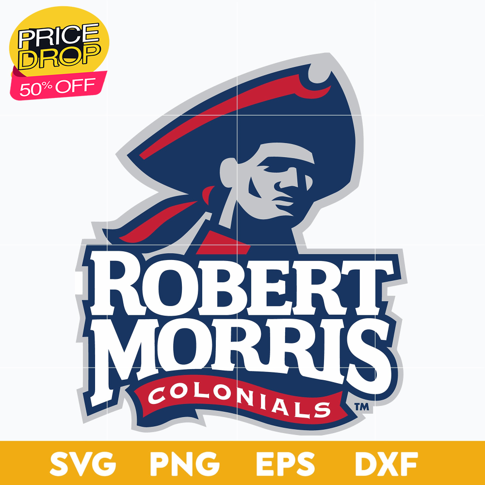 Robert Morris Colonials Svg, Logo Ncaa Sport Svg, Ncaa Svg, Png, Dxf, Eps Download File..jpg