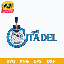 the citadel bulldogs svg, logo ncaa sport svg, ncaa svg, png, dxf, eps download file, sport svg