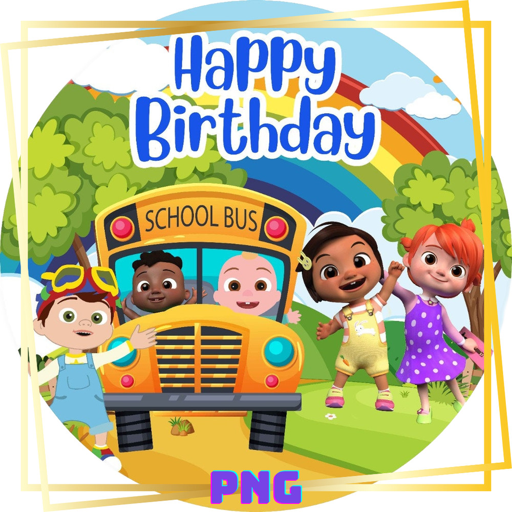 Happy Birthday, Cocomelon, Cocomelon, Cocomelon Birthday, Cocomelon Family, Cocomelon Characters.png