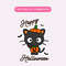 Cute Happy Halloween PNG, Spooky Black Kawaii Kitty PNG, Trendy Halloween Sublimation Graphic, Digital Download.jpg