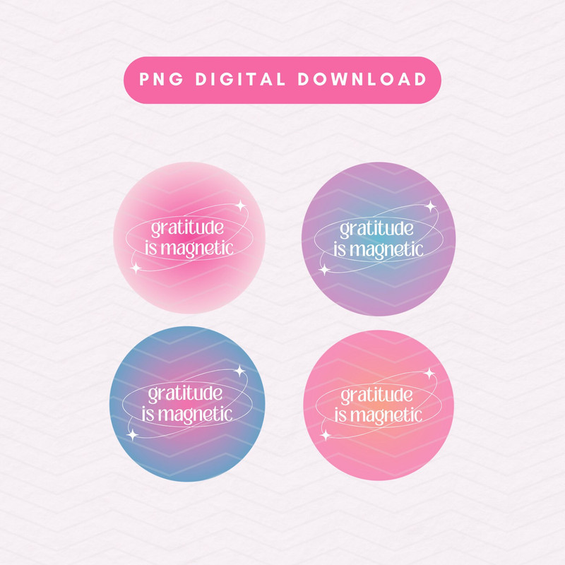 Gratitude Is Magnetic PNG, Gratitude PNG, Trendy Aura Clip Art.jpg