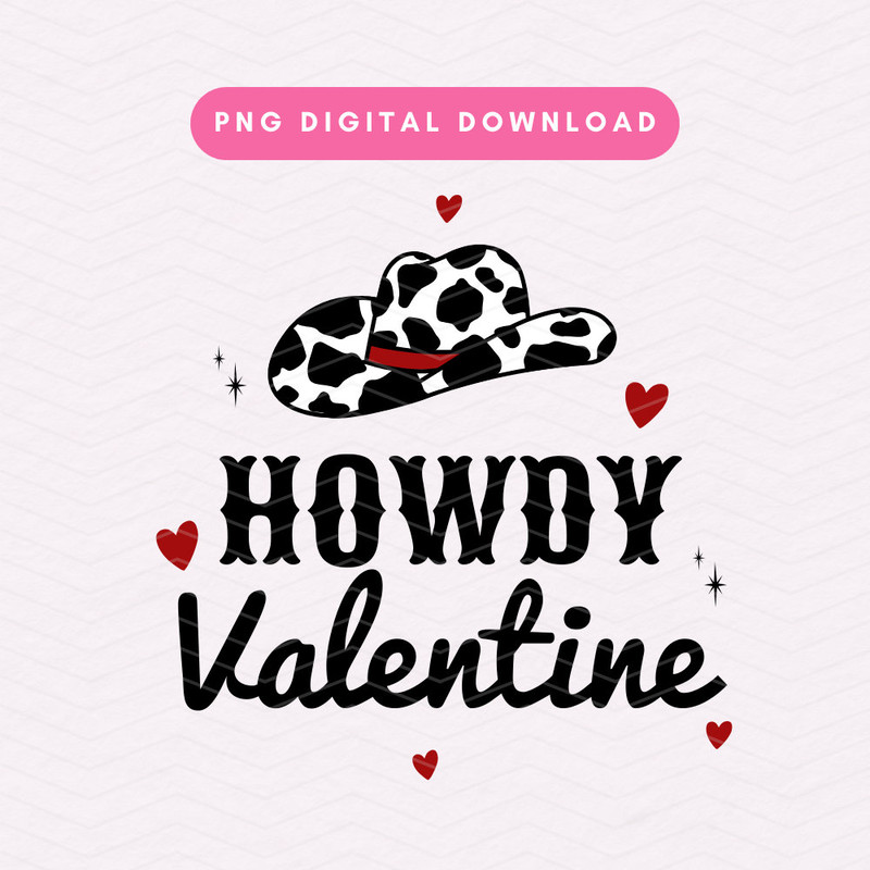 Howdy Valentine PNG, Western Sublimation Graphic, Cowgirl PNG, Western Valentine's Day PNG, Trendy Digital Download.jpg