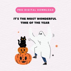 its the most wonderful time of the year png, trendy halloween png, digital download, retro halloween t shirt sublimation
