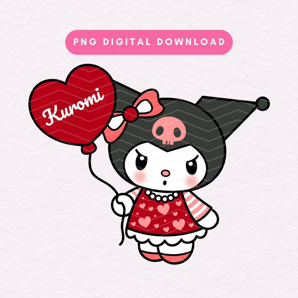 Valentine's Day Kawaii Bunny PNG, Kawaii Bunny PNG, Valentines Day Ku Romi PNG, Valentine Hearts Sublimation Graphic.jpg