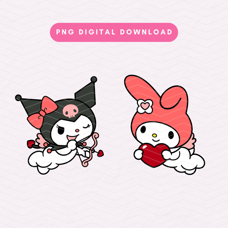 Valentine's Day Kawaii Characters PNG, Kawaii Bunny PNG, Valentines Day PNG Bundle, Kawaii Cupid Sublimation Graphics.jpg
