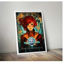 transistor | red | indie game poster |