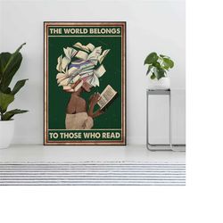 the world belongs to those who read vintage