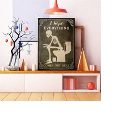 i hope everything comes out okay vintage poster,