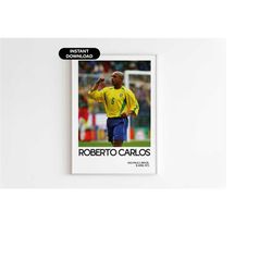 roberto carlos poster sports office art - carlos